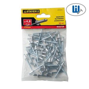 Заклепки алюминиевые 4.8х 8мм (50шт)  Stayer