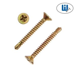 Саморез оконный-сверло, Phil №2 3.9х 32мм  желтый