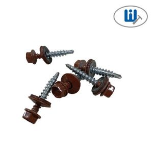 Саморез кровельн, с шайб сверло 4,8х 29мм  красный