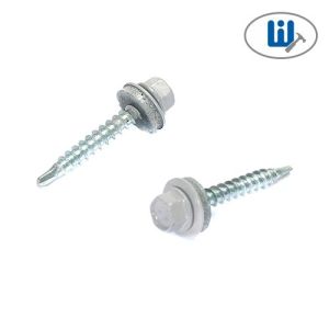 Саморез кровельн, с шайб сверло 4,8х 29мм  серый