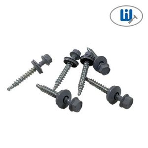 Саморез кровельн, с шайб сверло 4,8х 35мм  светло-серый