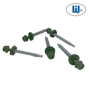 Саморез кровельн, с шайб сверло 4,8х 45мм  зеленый