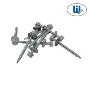 Саморез кровельн, с шайб сверло 4,8х 45мм  светло-серый