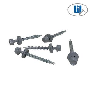 Саморез кровельн, с шайб сверло 4,8х 45мм  серый