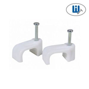 Скобы для крепления кабеля №10 прямоуг. с гв. (30шт.)