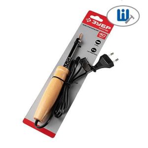 Паяльник электрический с дер. ручкой 40Вт Зубр