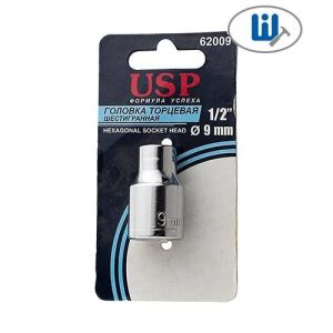 Головка 6 гранная 1/2" 9мм USP