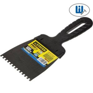Stayer Шпатель зубч.нерж.плас.руч. L100мм, зуб4х4