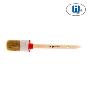 Кисть круглая (40 мм), натуральная щетина, деревянная ручка // MTX