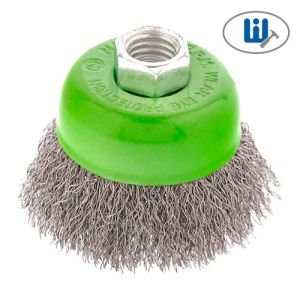 Щетка для УШМ, 65 мм, М14, «чашка», витая проволока Сибртех