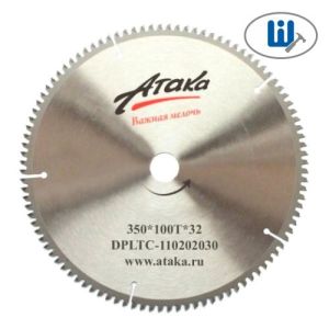 Диск пильный по ламинату отриц. 350х100зх32 Атака 8078310