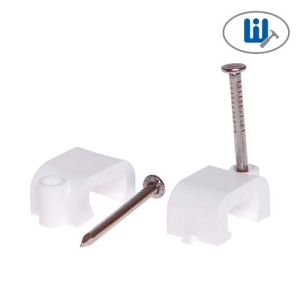 Скобы для крепления кабеля №6 прямоуг. с гв. (50шт.)