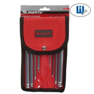 Набор ключей имбусовых  1,5-12мм, НЕХ 10шт Matrix 12311