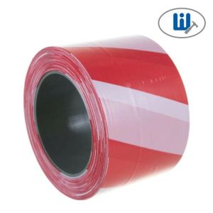 Лента сигнальная  75мм х 200м красно-белая Зубр