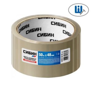 Клейкая лента, СИБИН 12055-50-50, прозрачная, 48мм х 50м