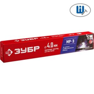 Электроды МР-3 с рутиловым покрытием,  5кг, ф4 Зубр