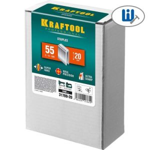 Скобы тип 55 5000 шт KRAFTOOL, 20 мм