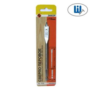 Сверло перовое по дереву 10x152 мм Энкор 19159