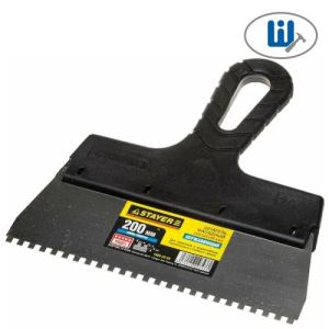 Шпатель зубч.нерж.плас.руч. L200мм, зуб4х4 Stayer