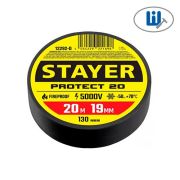 Изолента ПВХ, STAYER PROTECT-20, 19 мм х 20 м, 5 000 В, черная,  Professional (12292-D)