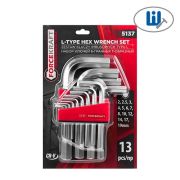 Набор ключей 6-гранных Г-образных 13пр (2,2,5,3-8,10,12,14,17,19мм) FORCEKRAFT