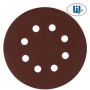 Круг абразивный на ворсовой подложке под «липучку», перфорированный, P 220, 125 мм, Matrix 73809