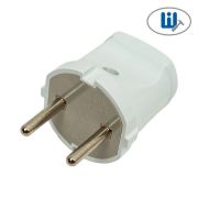 Вилка прямая 6А 250В без заземл. бел. TOKOV ELECTRIC TKL-PL-C01