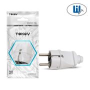 Вилка прямая 16А 250В с заземл. бел. TOKOV ELECTRIC TKL-PLZ-C01