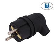 Вилка угловая 16А с заземл. каучук TOKOV ELECTRIC TKE-C05-KVU-Z