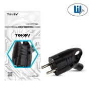 Вилка электрическая с заземл. с кольцом (ушком) 16А 250В IP20 черн. TOKOV ELECTRIC TKL-PLUZR-C05