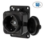 Розетка штепсельная влагозащ. с/з 16А IP54 каучук Rexant 111-111