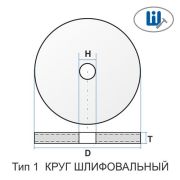 Круг шлифовальный тип 1 400х50х203 25А 46 K/L 6 V 50 Луга