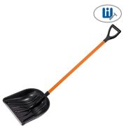 Лопата снегоуб, пластм., с накл., алюм. черенок, с V-образной рук., «Купец», 410х460мм. арт:69-0-413