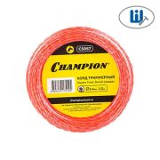 Леска триммерная 2,4 мм 12 м С5057 Square Twist DOU (витой квадрат) Champion
